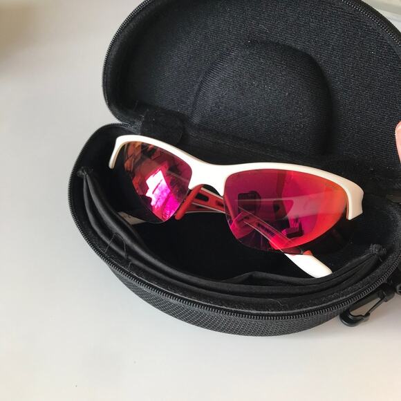 Bolle Bolt S Sunglasses 12204 in matte white with red accent - pre-owned main image 8